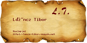 Láncz Tibor névjegykártya
