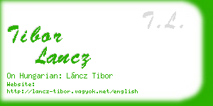 tibor lancz business card